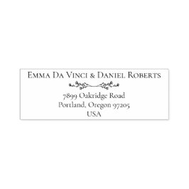 Carimbo de Endereço de Retorno de Casamento com Le