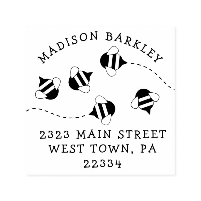 Carimbo de endereço de retorno de colmeia de colme (Design)