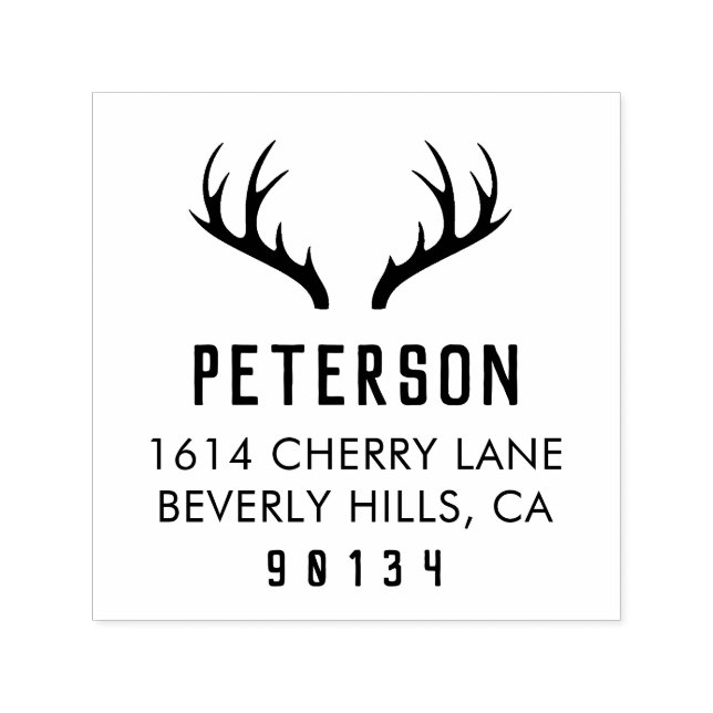 Carimbo de Endereço de Retorno de Imagem Moderna (Design)