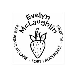 Carimbo de Endereço de Retorno de Morango Quiméric