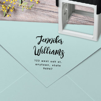 Carimbo de Endereço de Retorno de Script de Caligr