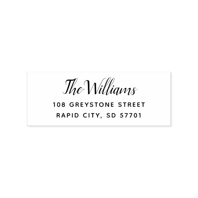 Carimbo de Endereço de Retorno de Script Moderno (Impressão)