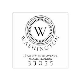 Carimbo de Endereço de Retorno do Círculo de Monog