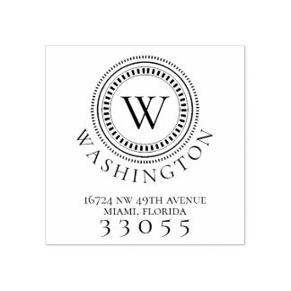 Carimbo de Endereço de Retorno do Círculo de Monog