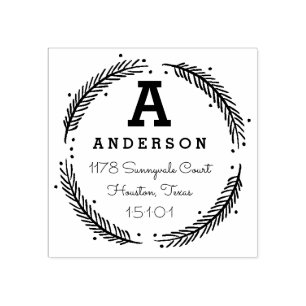 Carimbo de Endereço de Retorno do Monograma