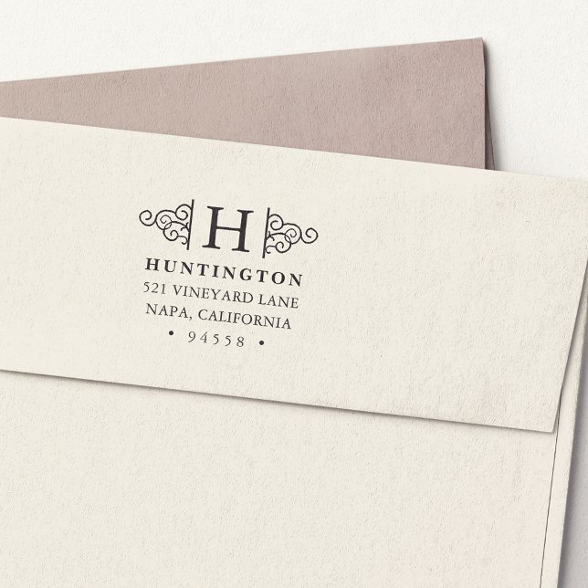 Carimbo de Endereço de Retorno do Monograma (Criador carregado)