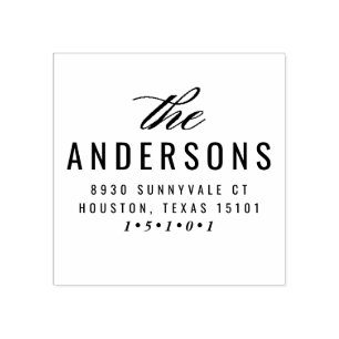 Carimbo de Endereço de Retorno do Sobrenome do ric