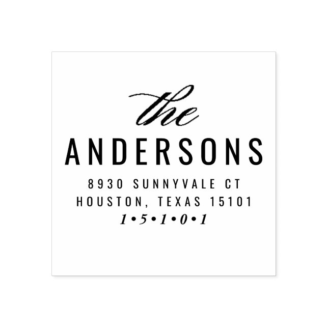 Carimbo de Endereço de Retorno do Sobrenome do ric (Impressão)