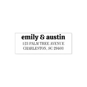 Carimbo de Endereço de Retorno Minimalista Retroat