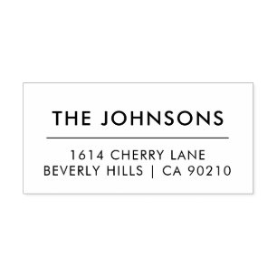 Carimbo de Endereço de Retorno Simples da Família 