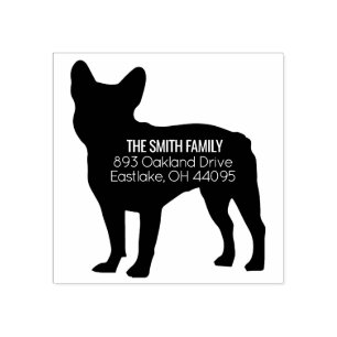 Carimbo de Endereço do Cão-Bulgue Francês