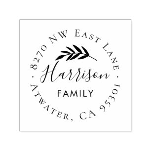 Carimbo de Endereço do Círculo de Ramificação de O