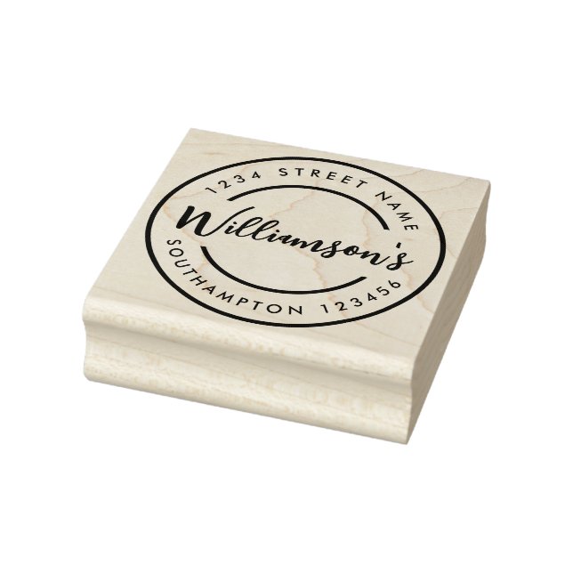 Carimbo de Endereço do Local da Cidade Branca Pret (Carimbo)