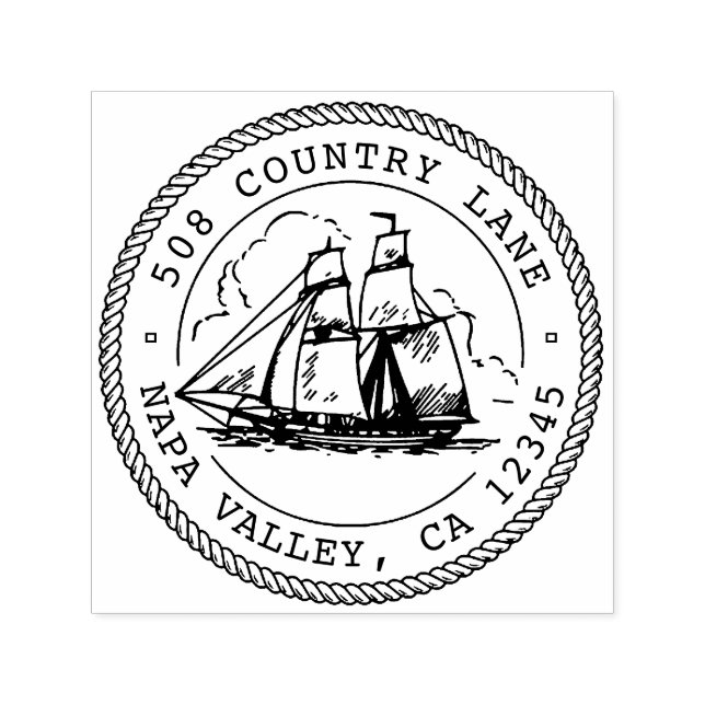 Carimbo de Endereço Personalizado, Carimbo de Casa (Design)