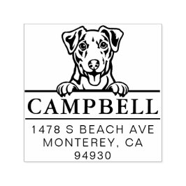 Carimbo de Endereço Personalizado de Cachorro Jack