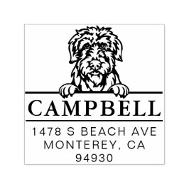 Carimbo de Endereço Personalizado de Cão de Wolfho