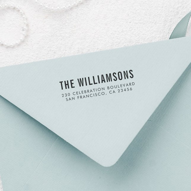 Carimbo de Endereço Personalizado Personalizado Vá (Rubber Stamp Mock-up)