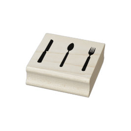 Carimbo de garfo, colher e faca