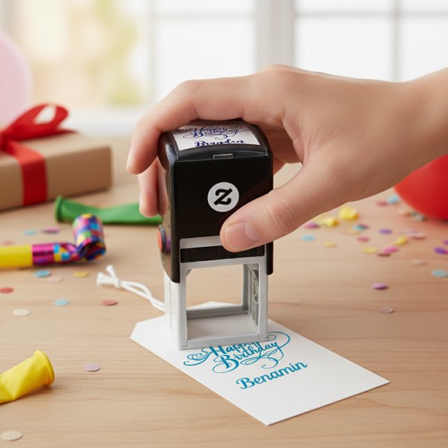 Carimbo de Leitura Feliz Personalizado (Personalized Happy Birthday Self-Inking Stamp)
