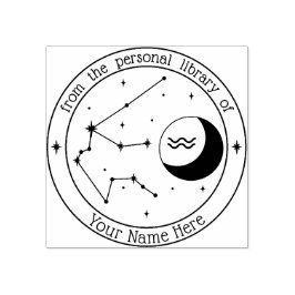 Carimbo de Livro Zodiodíaco Personalizado por Aqua