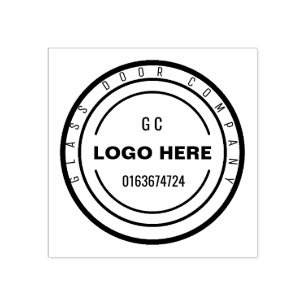 CARIMBO DE LOGOTIPO DE NEGÓCIOS Personalizado