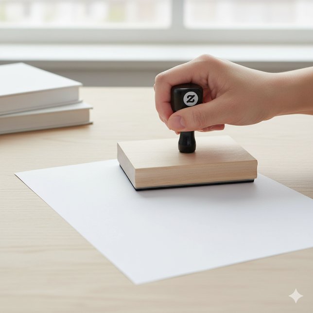 Carimbo de madeira personalizado de 4" x 5" projet (Criador carregado)