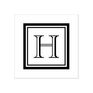 Carimbo de Monograma ao Quadrado Clássico