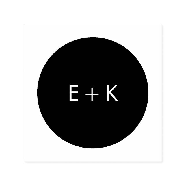 Carimbo de Monograma em Círculo Simples (Design)