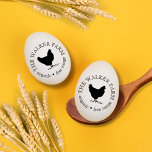 Carimbo de Ovos Personalizado<br><div class="desc">Carimbos personalizados de ovos para a sua casa ou fazenda familiar com lindas ilustrações de galinha/pato e monogramas ou informações em fontes de fazenda. Estes carimbos são concebidos para serem utilizados com a pega para melhor aplicação e não incluímos a tinta, pois cabe-lhe escolher um como para os ovos é...</div>