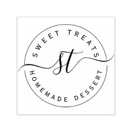 Carimbo de retorno de comida de logotipo redondo