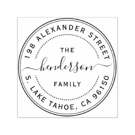 Carimbo de retorno de endereço da família de logot