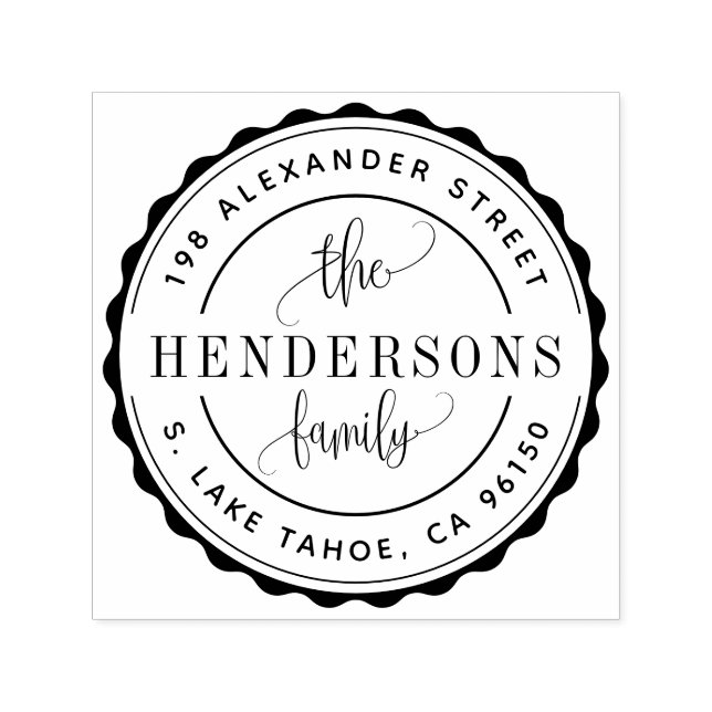 Carimbo de retorno de endereço da família de logot (Design)