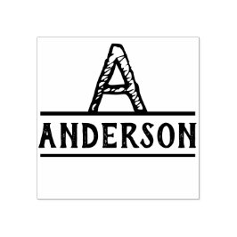 Carimbo de Tinta Monograma Distinto Moderno