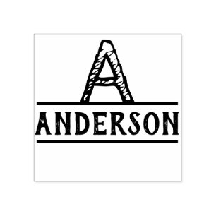 Carimbo de Tinta Monograma Distinto Moderno