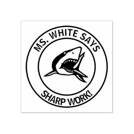 Carimbo de trabalho de tubarão do professor