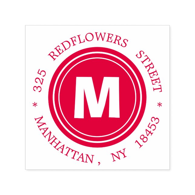 Carimbo do endereço do monograma (Design)