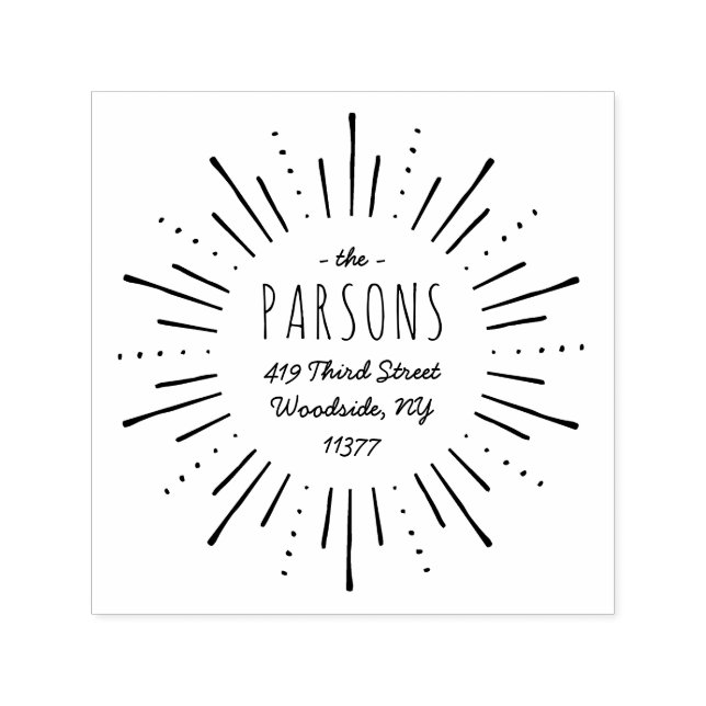 Carimbo do endereço do Starburst Monographic (Design)