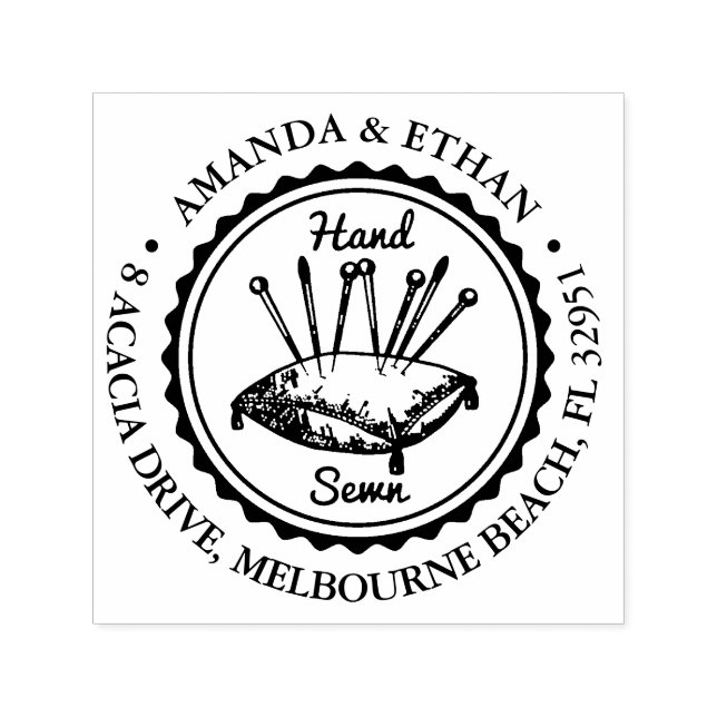 Carimbo do tema de costura manual (Design)