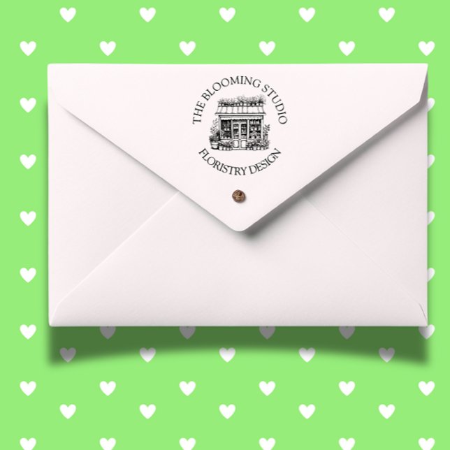 Carimbo Florist Storefront Studio (Enhance your crafts with the Fresh Flowers Storefront theme rubber stamp)