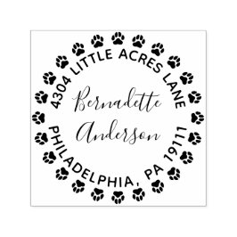 Carimbo Imprimir Endereço de Retorno Redondo Redon