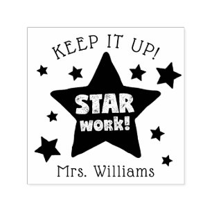 Carimbo Inspiracional de Professores de Trabalho e