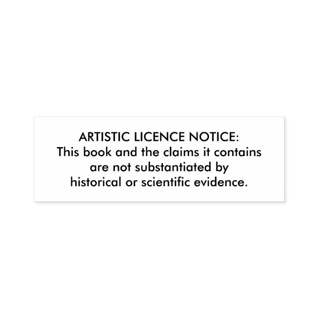 Carimbo "Licença Artística" para Bíblias (Design)