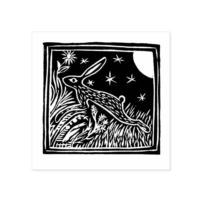 Carimbo Lino Cut Hare (Impressão)