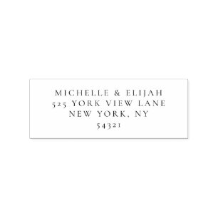 Carimbo Mínimo de Endereço de Devolução Boho