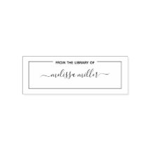 Carimbo personalizado da biblioteca de nomes