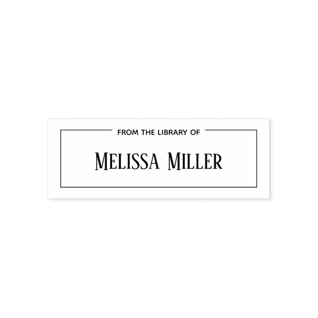 Carimbo personalizado da biblioteca de nomes (Design)