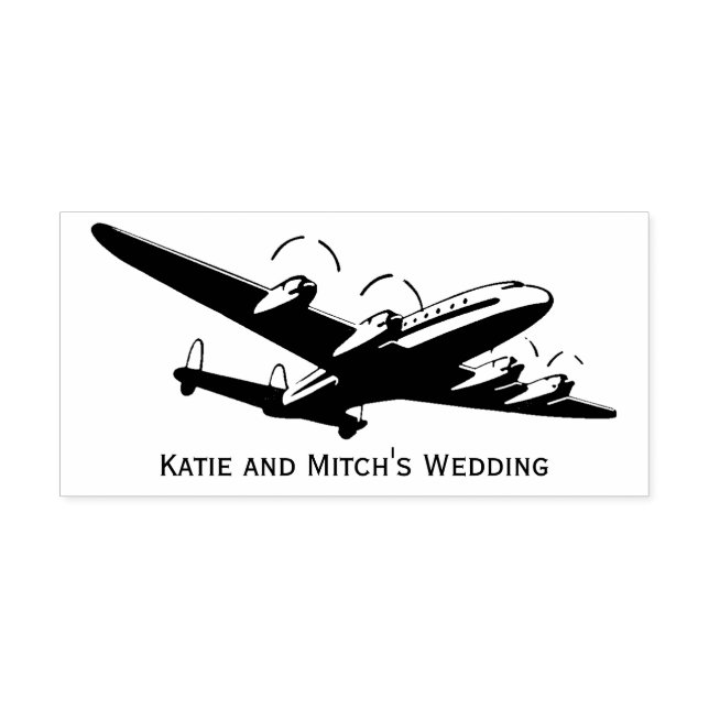 Carimbo Personalizado De Aeronaves De Destino Vint (Impressão)