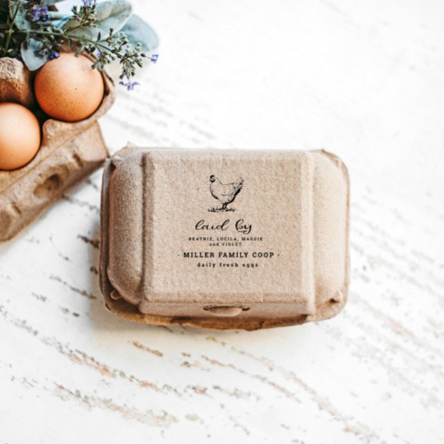 Carimbo Personalizado de Cartonagem de Ovos de Faz (Criador carregado)