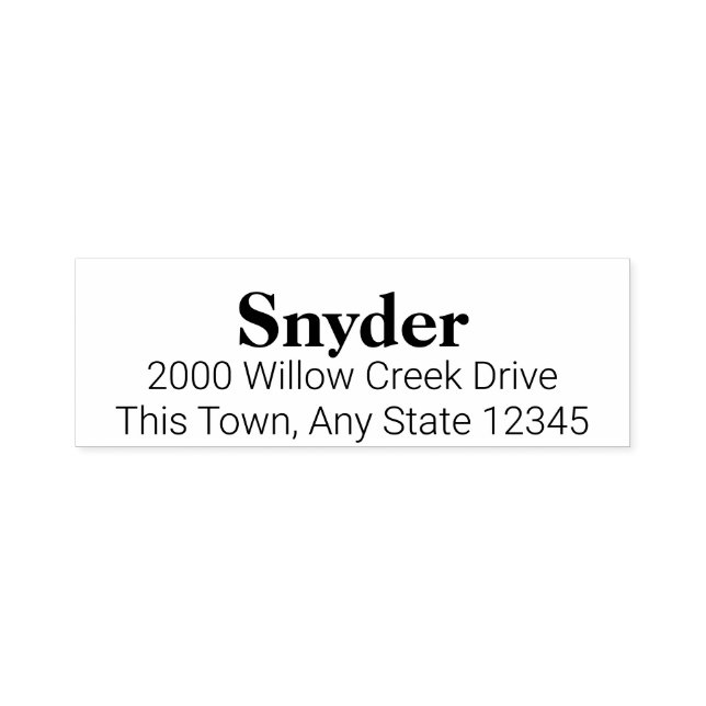 Carimbo Personalizado de Endereço de Texto do Desi (Design)