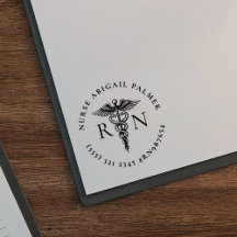 Carimbo Personalizado de Enfermeira com Símbolo Ca